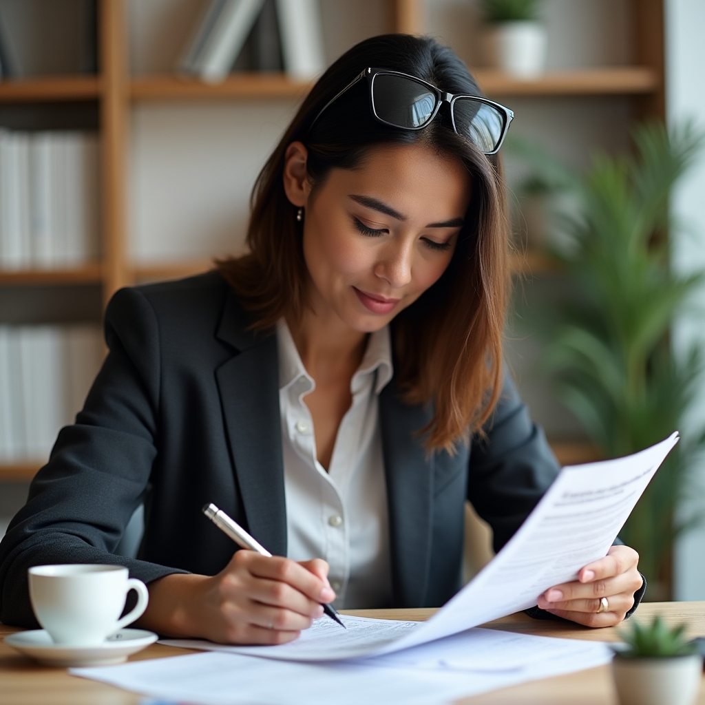 Financial education content advisor reviewing workshop materials